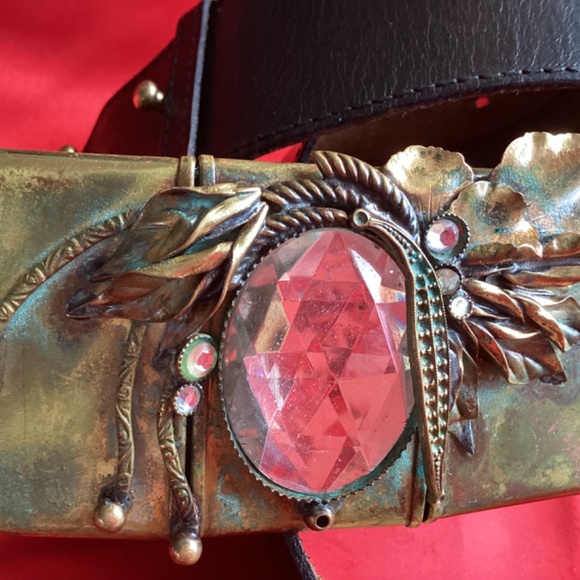 Black Leather Custom Design Belt